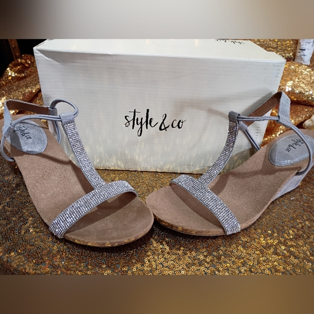 Style & Co. Mulan Silver Women's Sandals